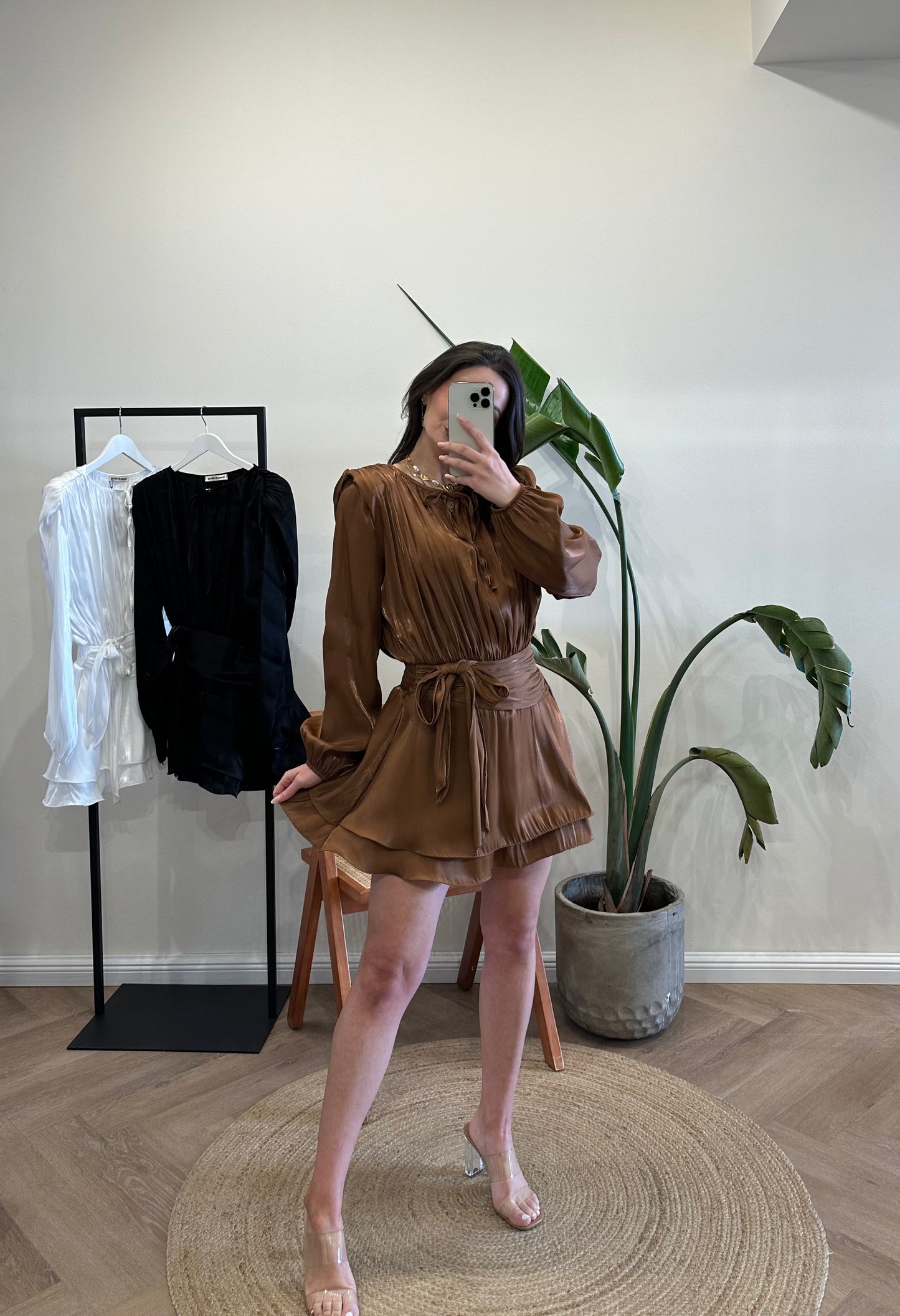 Kleid Braun
