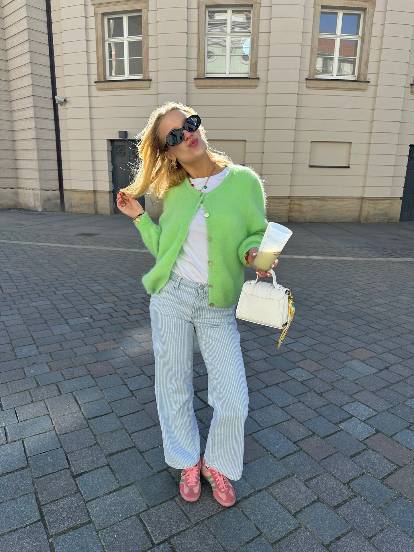 Strick Jacke Grün