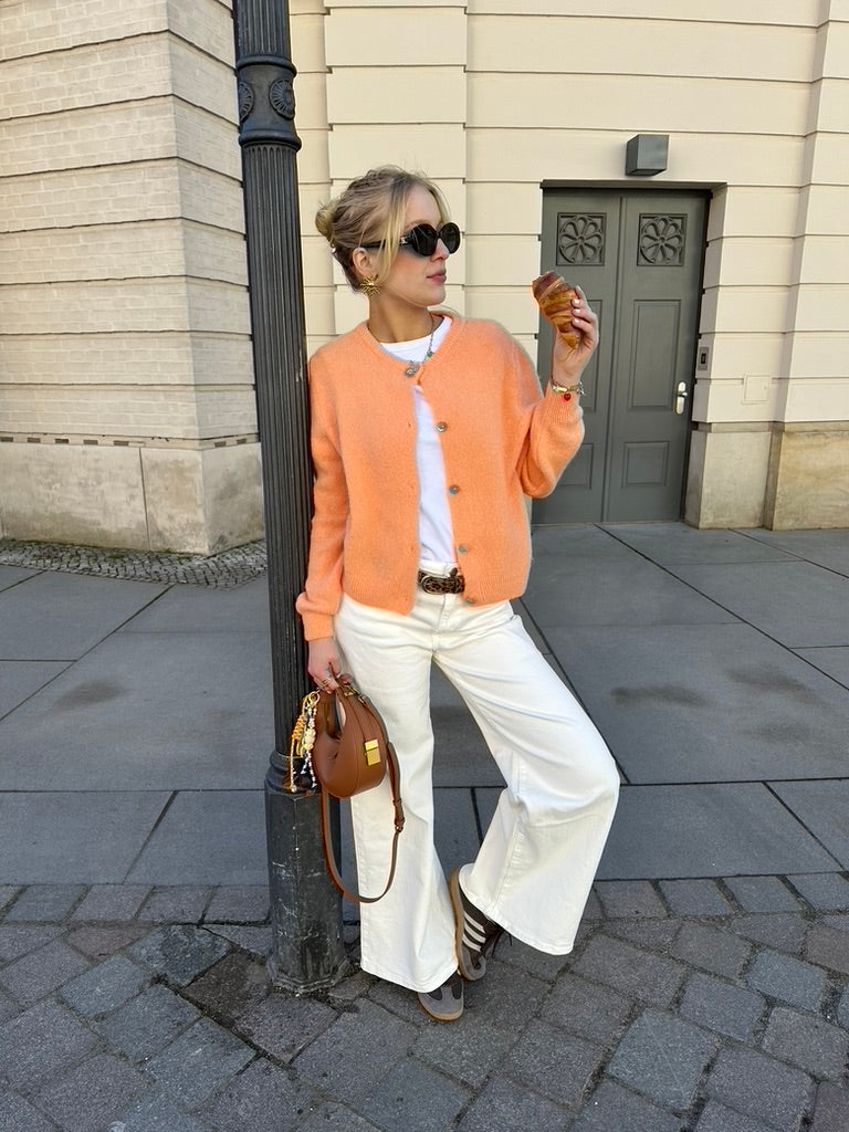 Wide Leg Jeans Weiß