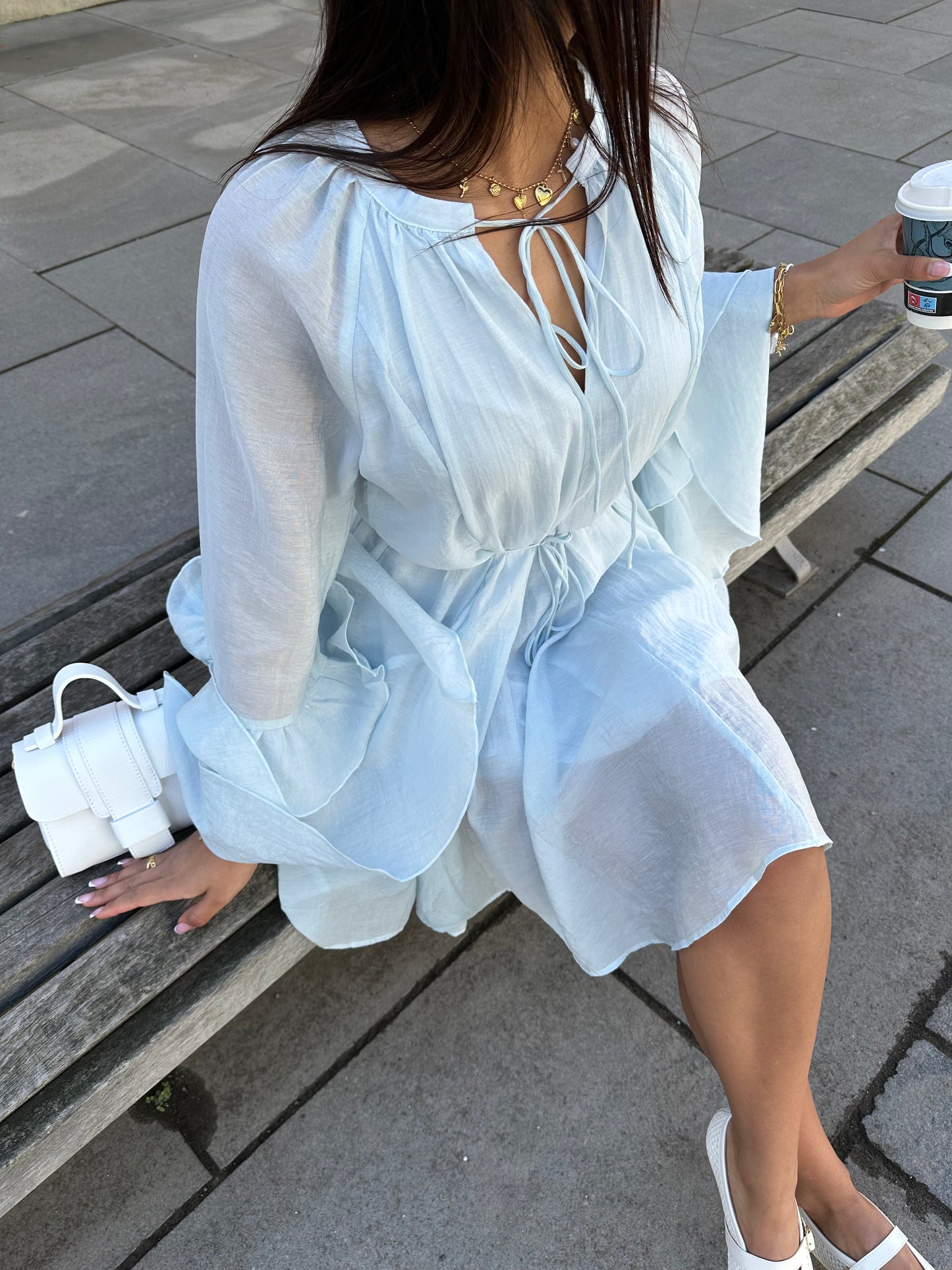 Boho Kleid Hellblau