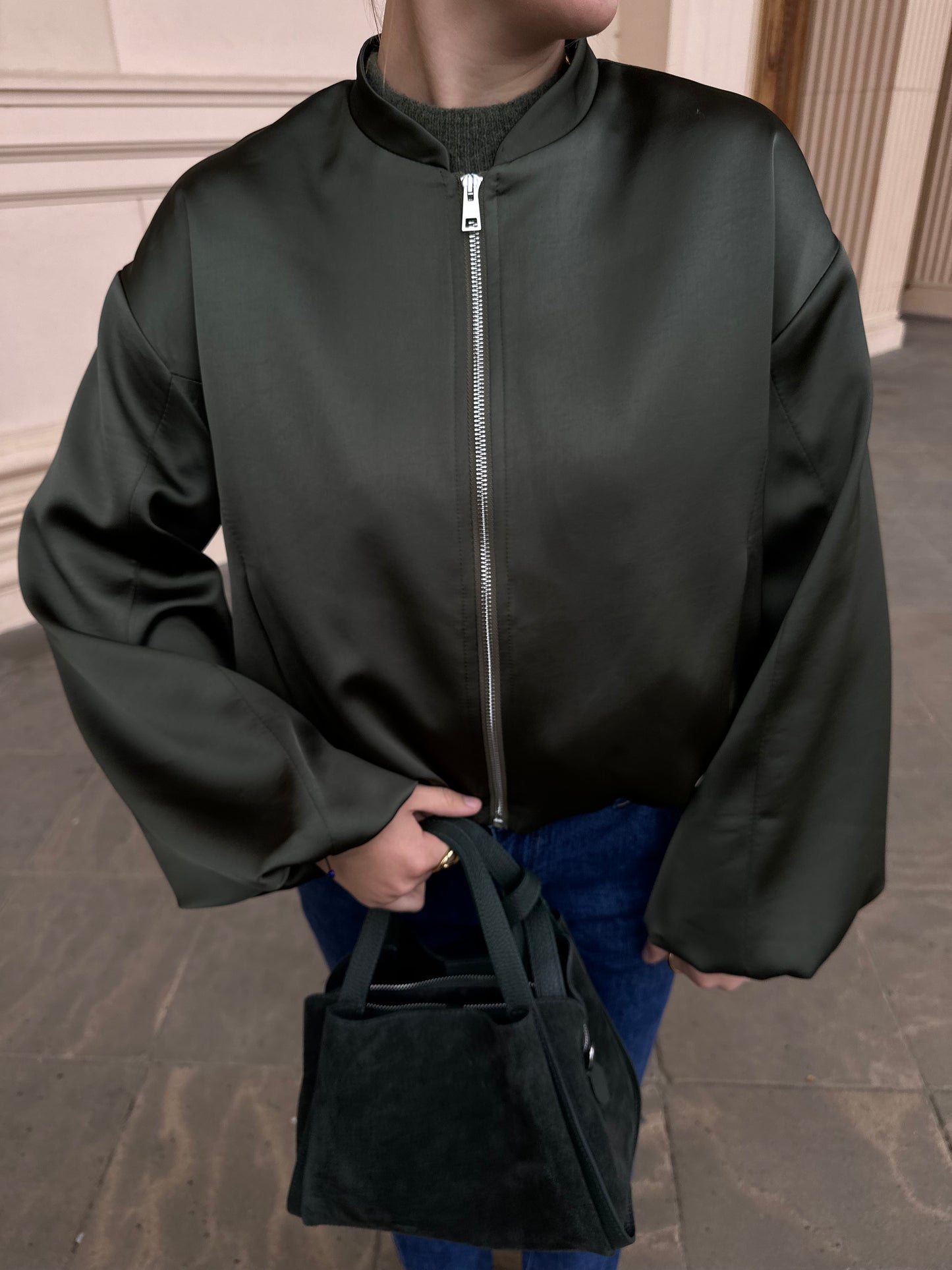 Satin Bomberjacke