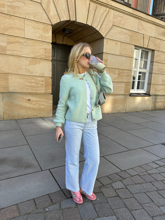 Strick Jacke Mint