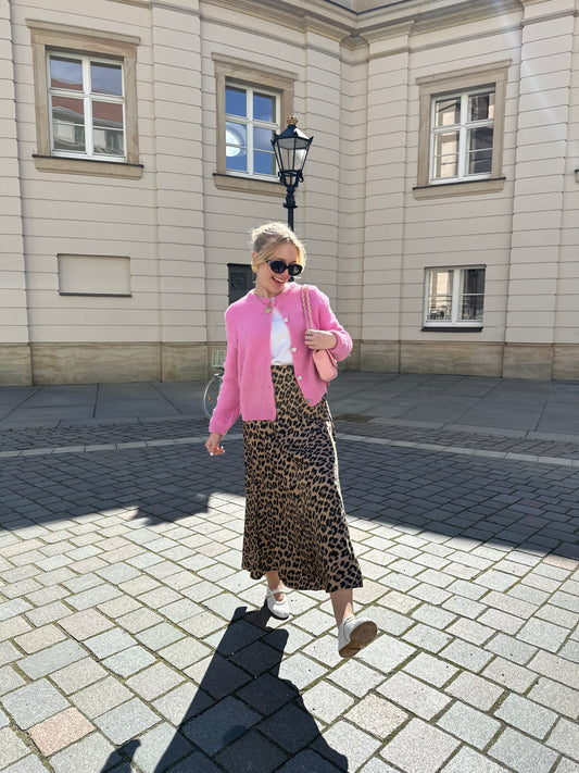 Strick Jacke Rosa