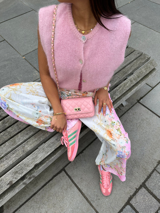 Strick Weste Rosa
