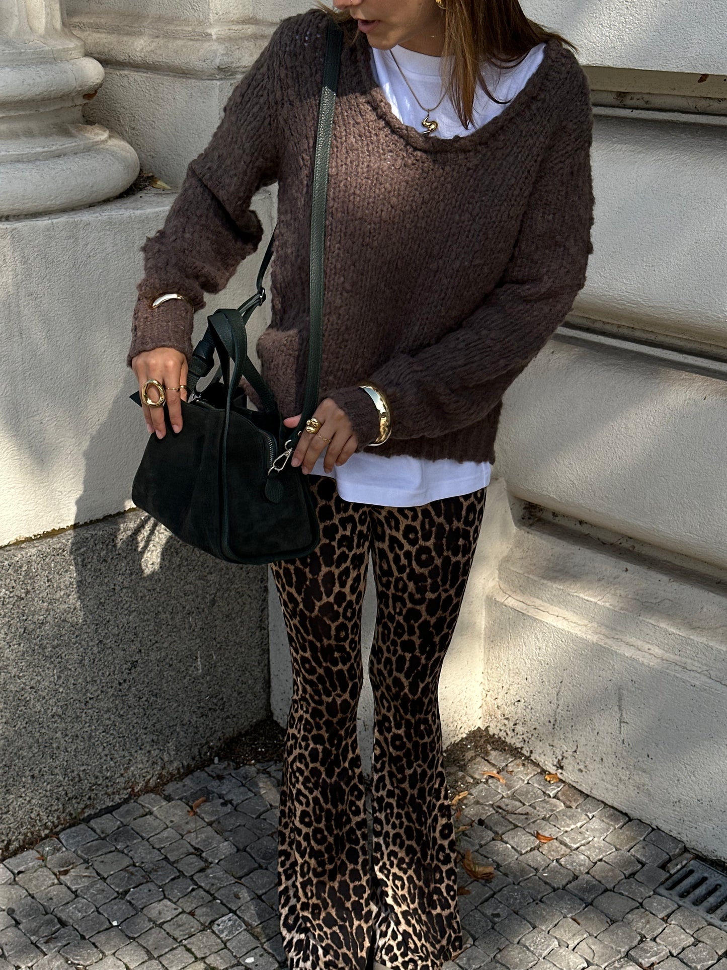 Strick Pullover Braun